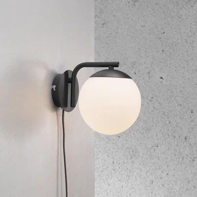 Amara Retreat - Grant Wall Light - Opal White/Black