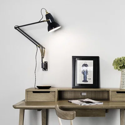 Amara Anglepoise - Original 1227 Brass Wall Mounted Lamp - Jet Black