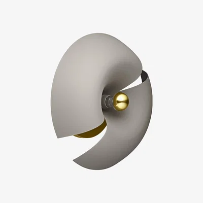 Amara AYTM - Cycnus Wall Lamp - Taupe & Gold - Large