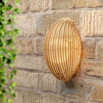 Atkin & Thyme Barca Rechargeable Rattan Wall Light