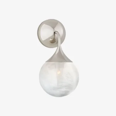 Andrew Martin Cristol Single Wall Light Nickel, Wall Light, Polished Nickel - Andrew Martin