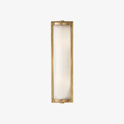 Andrew Martin Dresser Wall Light Brass, Wall Light, Long, Hand-Rubbed Antique Brass - Andrew Martin