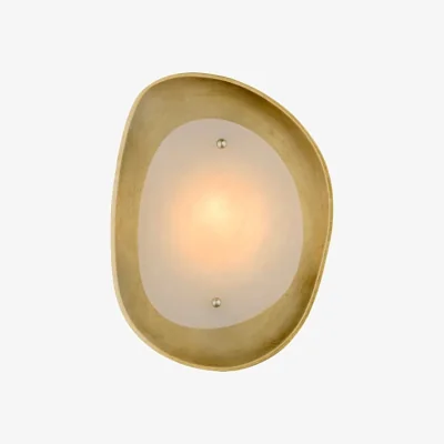 Andrew Martin Samos Round Wall Light, Gold - Andrew Martin