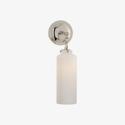 Andrew Martin Katie Cylinder Wall Light Nickel, Light, Polished Nickel - Andrew Martin