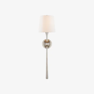 Andrew Martin Dover Wall Light Silver, Wall Light, Burnished Silver Leaf - Andrew Martin