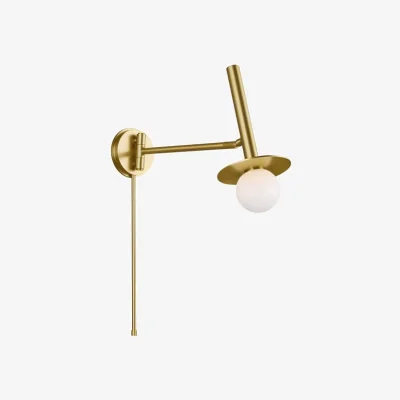 Andrew Martin Nodes Pivot Wall Light Brass, Wall Light, Burnished Brass - Andrew Martin