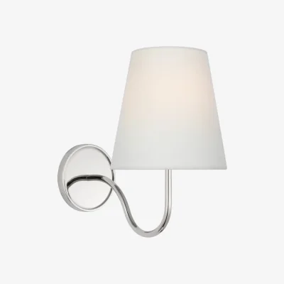 Andrew Martin Lyndsie Wall Light Nickel, Light, Polished Nickel - Andrew Martin