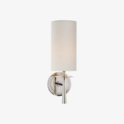 Andrew Martin Drunmore Wall Light Nickel, Light, Polished Nickel - Andrew Martin