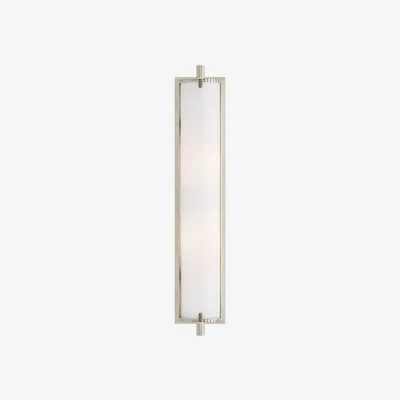 Andrew Martin Calliope Tall Wall Light Nickel, Wall Light, Tall, Polished Nickel/White Glass - Andrew Martin