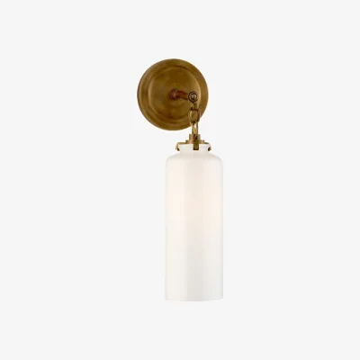 Andrew Martin Katie Cylinder Wall Light Brass, Light, Hand-Rubbed Antique Brass - Andrew Martin