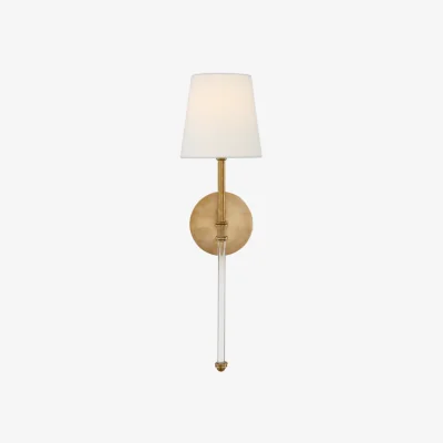 Andrew Martin Camille Wall Light Brass, Wall Light, Hand-Rubbed Antique Brass - Andrew Martin