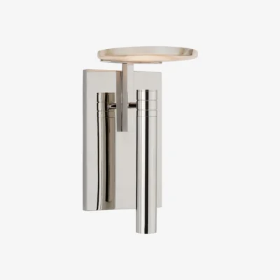 Andrew Martin Melange Disc Wall Light Nickel, Light, Polished Nickel - Andrew Martin