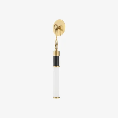 Andrew Martin Huntington Single Wall Light, Light, Black/Brass/Bronze - Andrew Martin