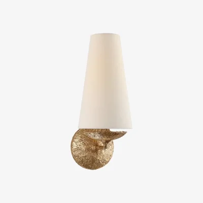 Andrew Martin Fontaine Single Wall Light Gilded Plaster, Light, Single - Andrew Martin