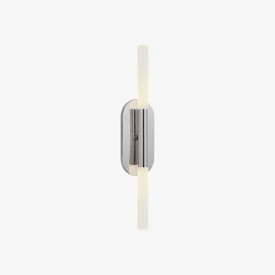 Andrew Martin Rousseau Wall Light Nickel, Wall Light, Polished Nickel & Etched Crystal - Andrew Martin