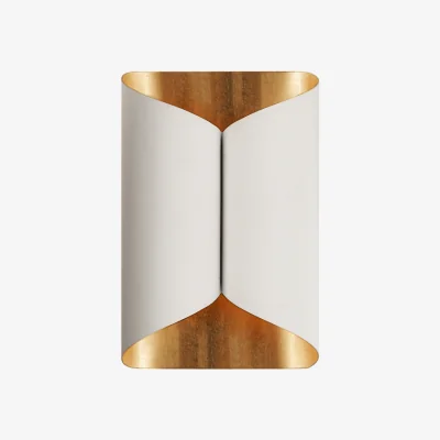 Andrew Martin Selfoss Wide Wall Light White, Wall Light, Small, Plaster White - Andrew Martin
