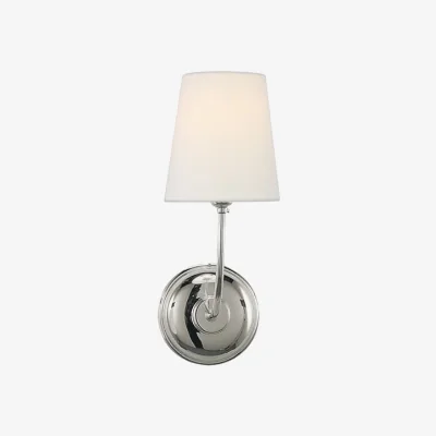 Andrew Martin Vendome Single Wall Light Nickel, Light, Single, Polished Nickel - Andrew Martin