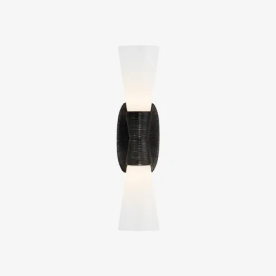 Andrew Martin Utopia Double Wall Light Aged Iron, Light, Small - Andrew Martin