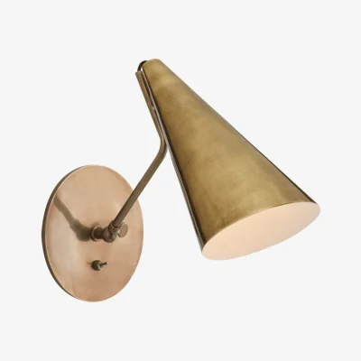 Andrew Martin Clemente Wall Light, Hand-Rubbed Antique Brass - Andrew Martin