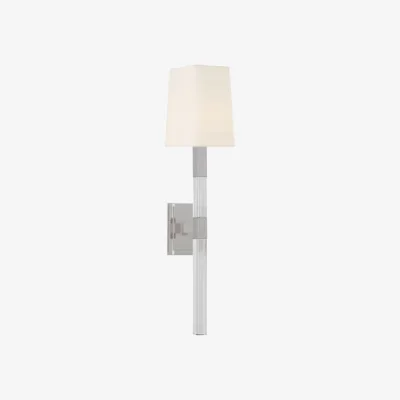 Andrew Martin Reagan Wall Light Nickel, Wall Light, Medium, Polished Nickel/Crystal - Andrew Martin