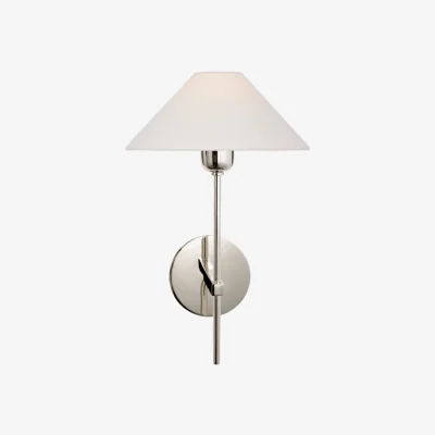 Andrew Martin Hackney Wall Light Nickel, Wall Light, Polished Nickel - Andrew Martin
