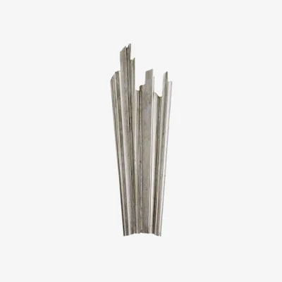 Andrew Martin Claymore Wall Light Silver, Wall Light, Medium, Burnished Silver Leaf - Andrew Martin
