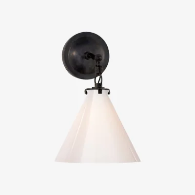 Andrew Martin Katie Conical Wall Light Bronze, Light - Andrew Martin