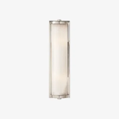 Andrew Martin Dresser Wall Light Nickel, Wall Light, Long, Polished Nickel - Andrew Martin
