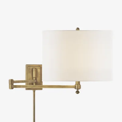 Andrew Martin Hudson Wall Light Brass, Wall Light, Hand-Rubbed Antique Brass - Andrew Martin