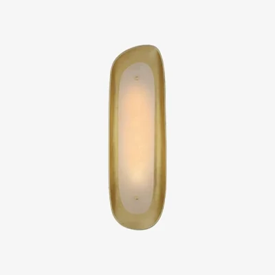 Andrew Martin Samos Tall Wall Light, Gild & Alabaster - Andrew Martin