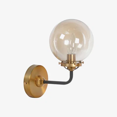 Barker and Stonehouse Smoked Silver Ball Wall Light, Gold | Barker & Stonehouse