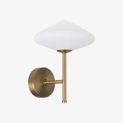 Barker and Stonehouse Gold & White Glass Wall Light | Barker & Stonehouse