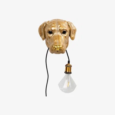 Barker and Stonehouse Dog Wall Light, Gold | Barker & Stonehouse