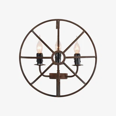 Barker and Stonehouse Timothy Oulton Gyro Sconce, Antique Rust