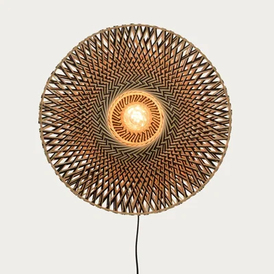 Bombinate.com Black/Natural Bali Wall Lamp M