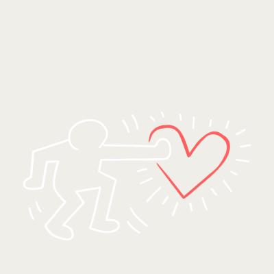 Bombinate.com Send Love By Keith Haring - LED Neon Sign