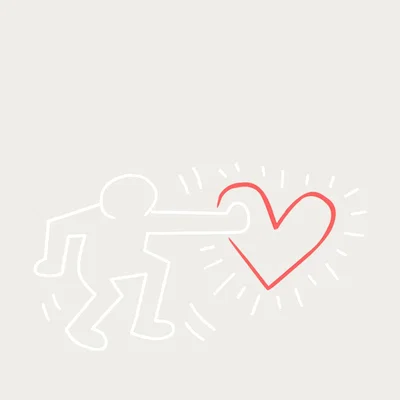 Bombinate.com Send Love By Keith Haring - LED Neon Sign