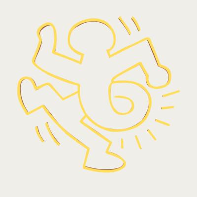 Bombinate.com Twisted Man By Keith Haring - LED Neon Sign
