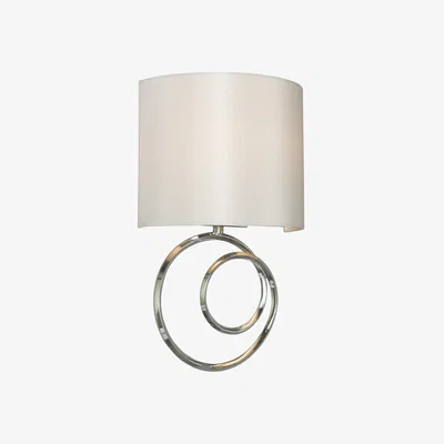 BHS.com Hayley Sculpt Wall Light with Faux Silk Shade, Chrome