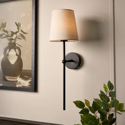 BHS.com Tamsin Rechargeable Shaded Wall Light, Black