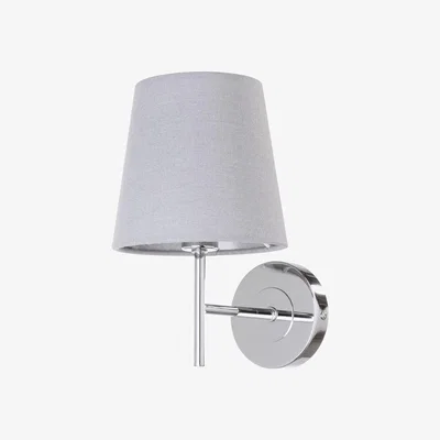 BHS.com Mira Wall Light with Grey Shade, Chrome