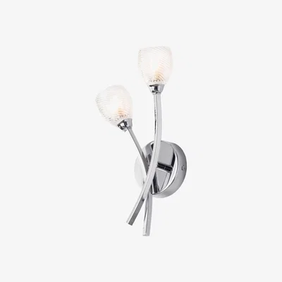 BHS.com Kate Twin Arm Bathroom Wall Light, Chrome