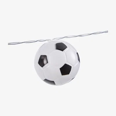 BHS.com Glow LED Football String Lights, Black & White