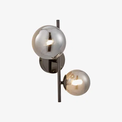 BHS.com Halley 2 Ball Wall Light, Smoke