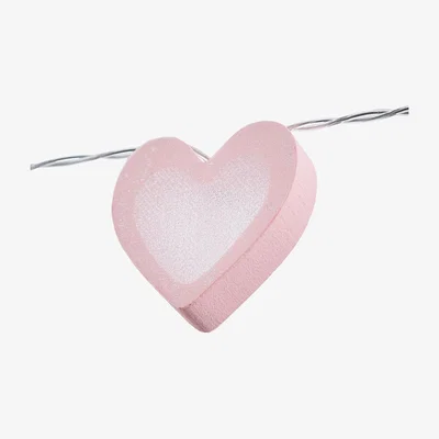 BHS.com Glow LED Love Heart Wood String Lights, Pink