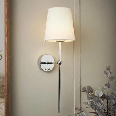 BHS.com Tamsin Rechargeable Shaded Wall Light, Chrome