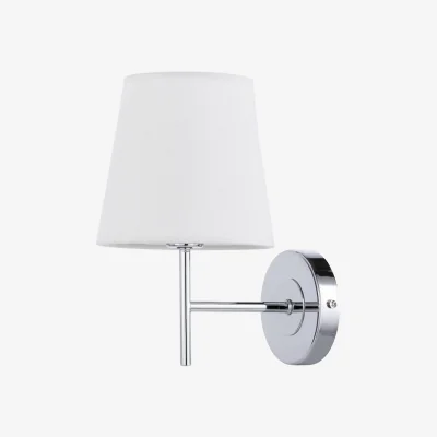 BHS.com Mira Wall Light with Natural Shade, Chrome