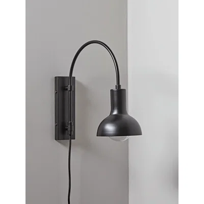Cox and Cox Open Bulb Wall Light - Black