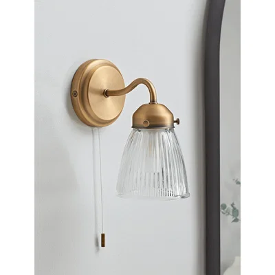 Cox and Cox NEW Fluted Bathroom Light - Brass