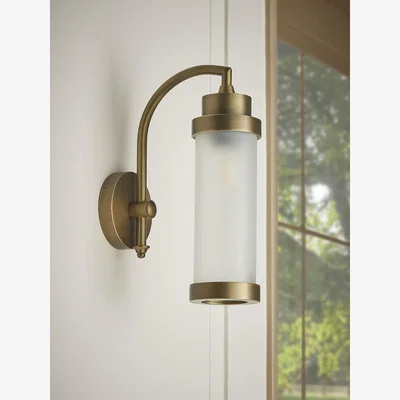 Cox and Cox Frosted Pillar Wall Light
